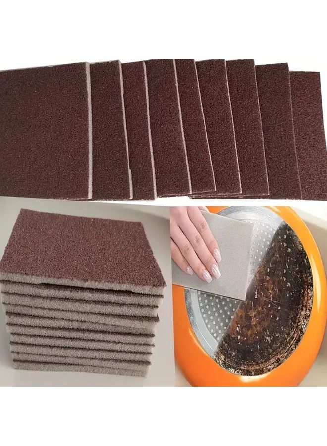 7pcs Diamond Sand Sponges For Rust Removal Kitchen Cleaning Scrubbing Pads - Image 1