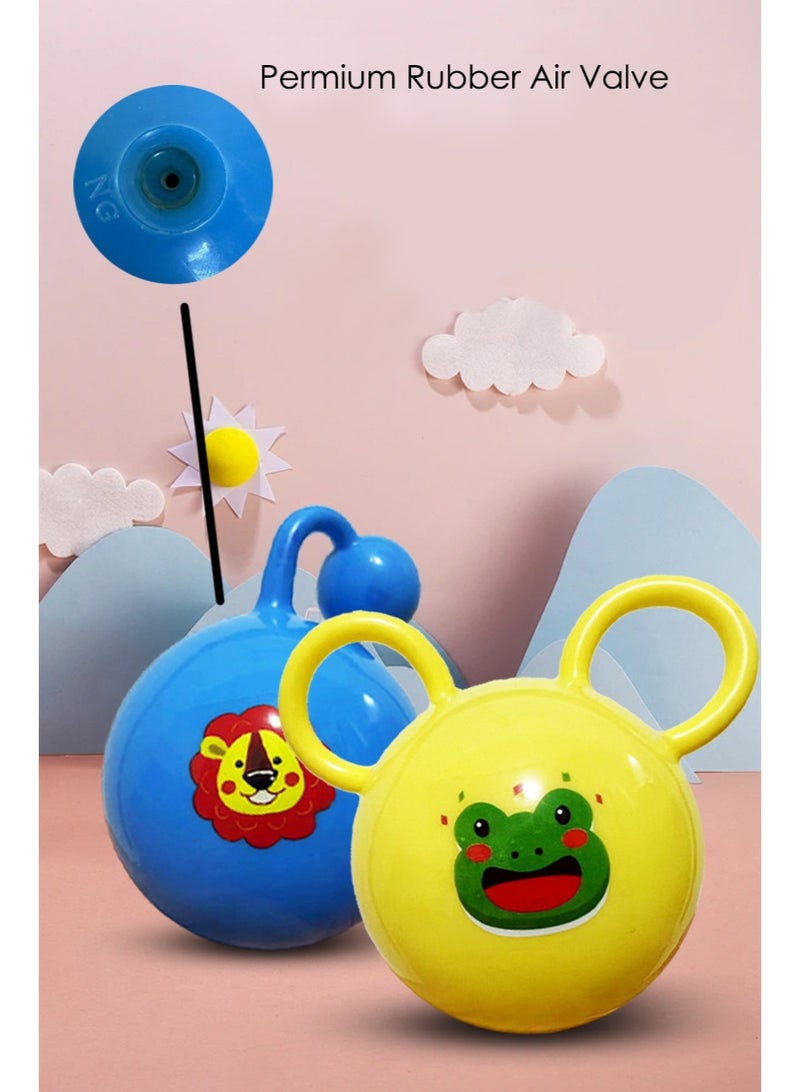 DB Innov. Ball Toy, Animal Grab & Bouncy Ball, Cute Animal Inflatable Handle Bouncy Ball, 2 Assorted for Toddlers Early Sensory Play - Image 3