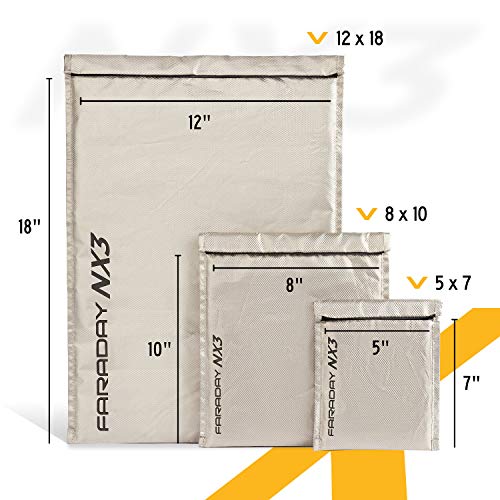 Faraday Defense 3 Pack Mega Kit NX3 Triple-Layer Cyber Fabric Faraday Bags - Fast, Easy Access for Device Shielding - Protect Data and Devices from Hacking, Tracking, EMP - Image 2