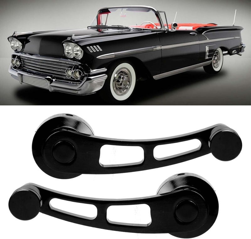 Senyar Window Crank Window Cranks, Universal Window Winder Glass Cranks Handle Door Aluminum Alloy Automotive Replacement Riser Handle Car Refitting (Black) - Image 5