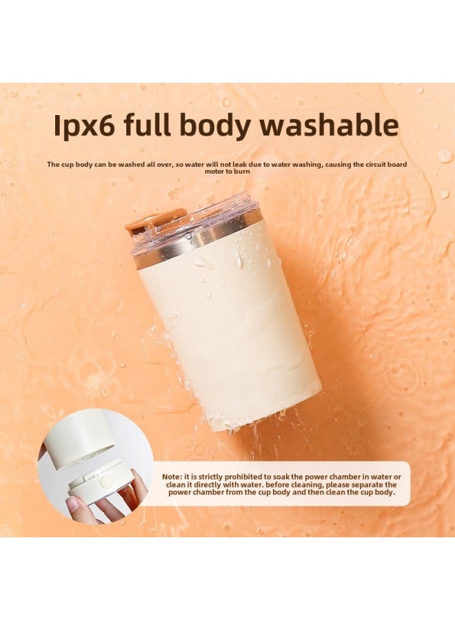 Detachable Magnetic Automatic Mixing Cup Coffee Cup Protein Powder Electric Stainless Steel Cup Lazy Water Cup Printing-Color:White-Capacity:Separate Base  - Image 3
