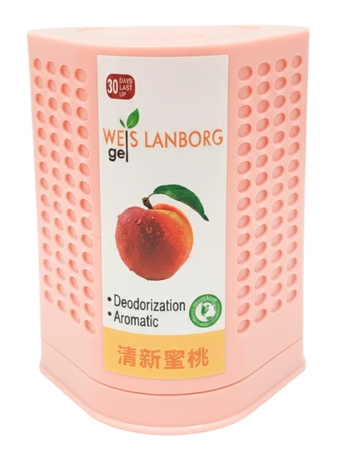 معطر ومنقي هواء جل صلب 180 جم برائحة الجاردينيا والمحيط الأزرق والخوخ – مزيل روائح قوي للحمام والغرف والمكاتب والسيارة – Air Freshener Gel Deodorizer Solid Perfume Balm طويل المفعول 30–90 يوم بتقنية الإنزيمات الحيوية – عبوة قابلة للتحكم في قوة العطر - Image 1