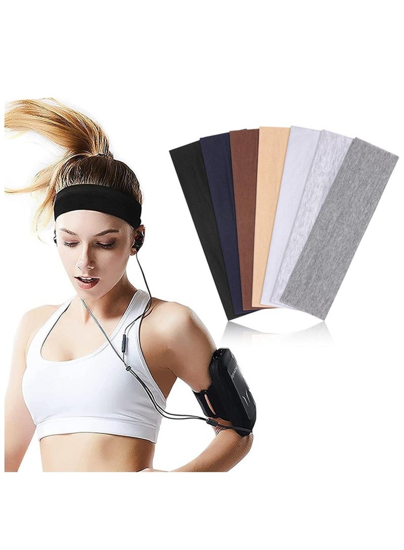 Generic 7 PCS Fashion Sports Hair Bands for Women for Workout Yoga Running  - Image 1