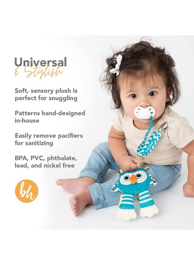 BooginHead BooginHead by Infantino Pacifier Holder Stuffed Animal and Baby Pacifier Clip, Green Sloth - Image 4