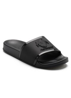 AlphaSquad Anti Slip Slides, Best fit for Lounge, Shower, Beach & Pool, Unisex Slipper & Sliders, Black, 39 EU