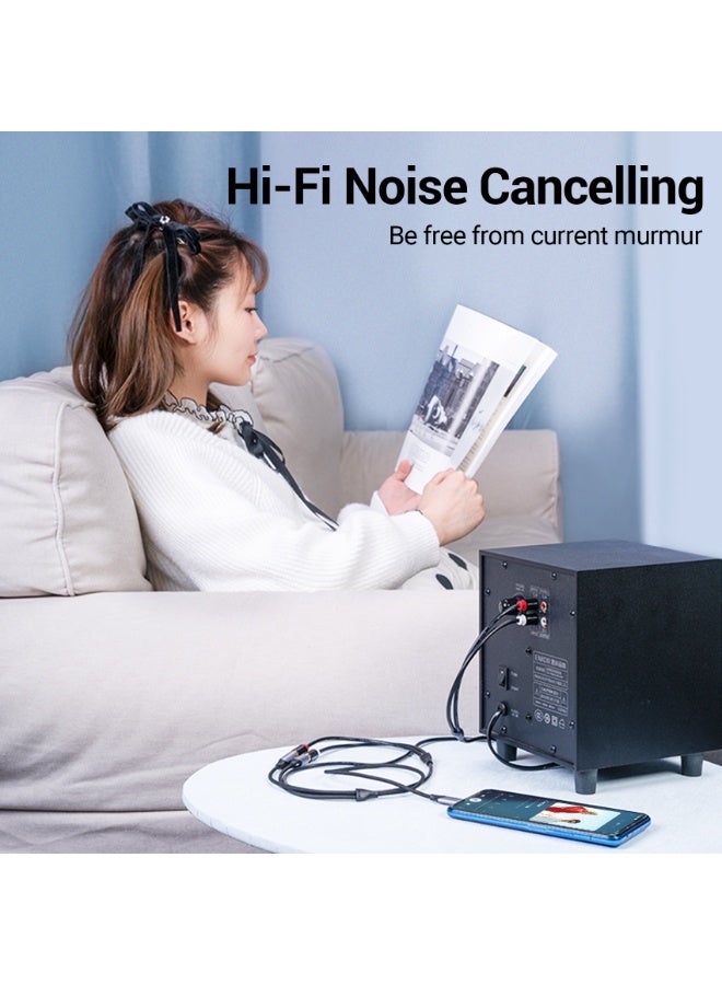 VENTION USB-C Male to 2-Female RCA Cable 0.5M Gray Aluminum Alloy Type Model # BGVHD - Image 3