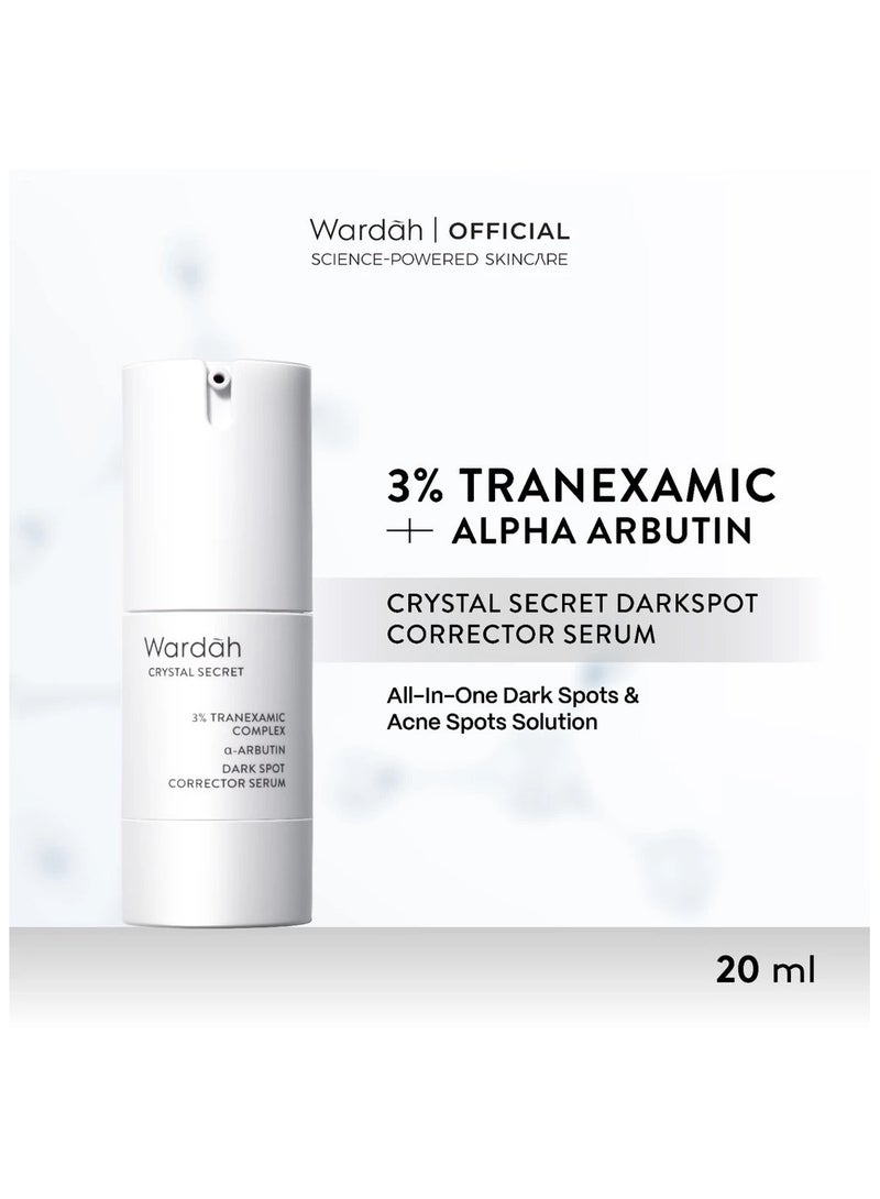 وردہ سيروم كريستال سيكريت 3% ترانيكساميك كومبلكس ألفا أربوتين لتصحيح البقع الداكنة 20 مل - Image 1