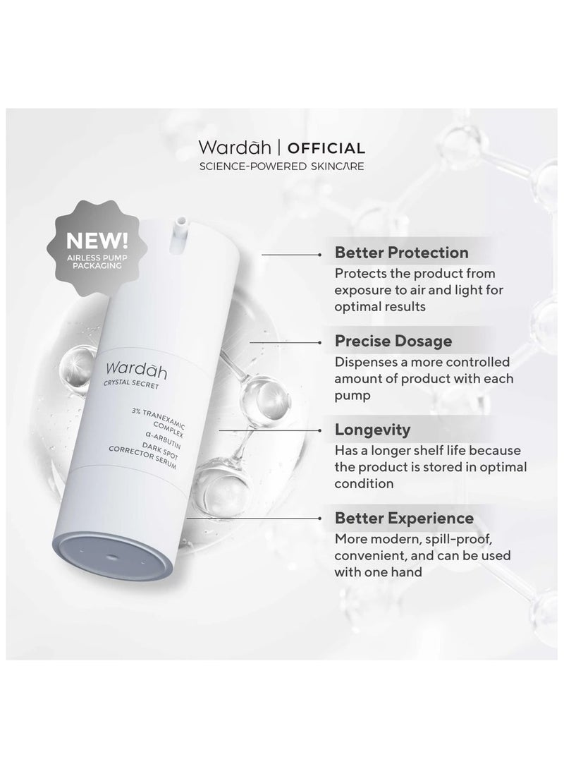 وردہ سيروم كريستال سيكريت 3% ترانيكساميك كومبلكس ألفا أربوتين لتصحيح البقع الداكنة 20 مل - Image 3