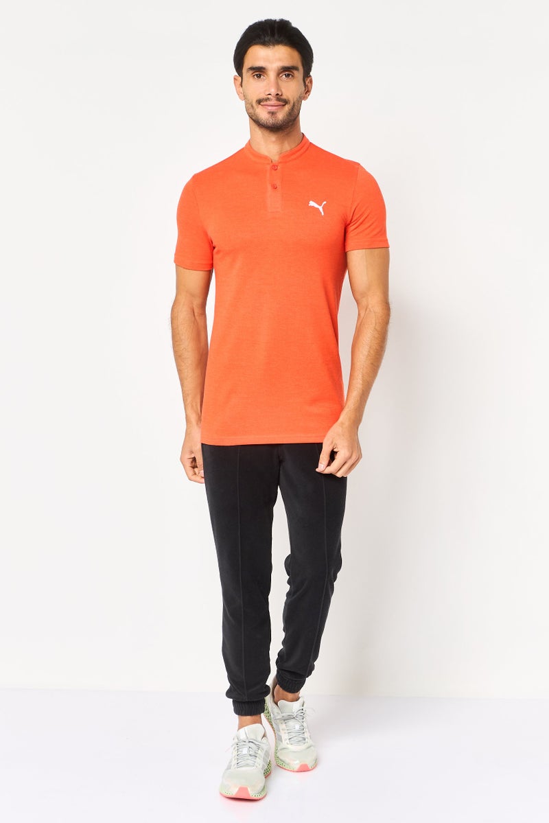 PUMA Men Slim Fit Short Sleeve Outoor Polo Shirt, Dark Orange - Image 4