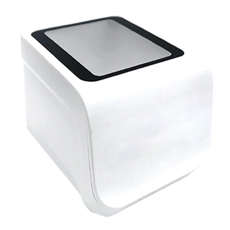 Desktop Barcode Scanner: USB Wired White Auto-Sensor Fast Sensitive Decoding - Large Scanning Window Hands-Free QR Code Scanner for Supermarket Restaurant Retail Store POS Checkout - Image 1