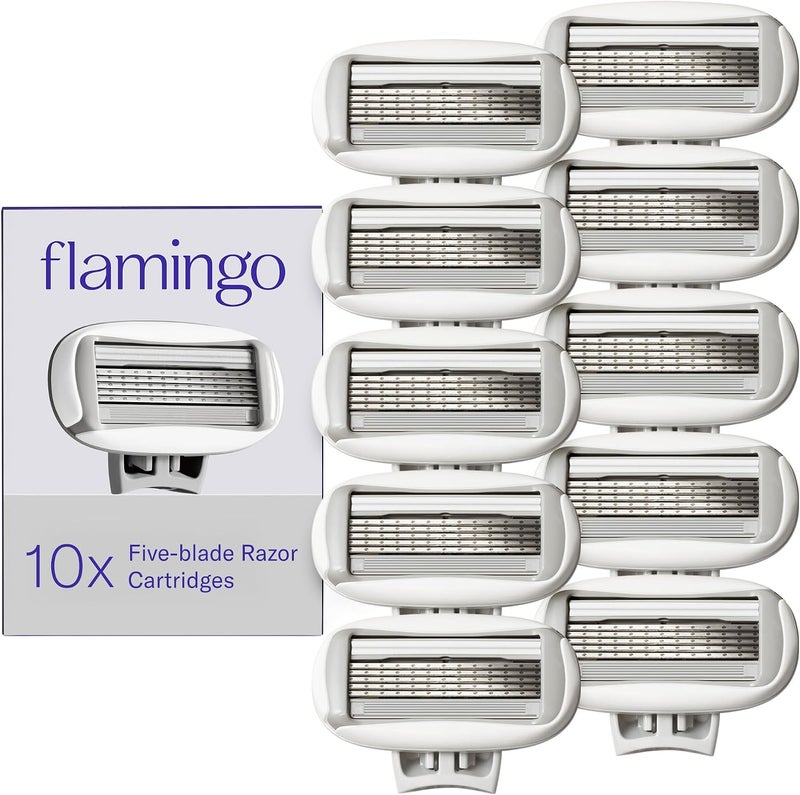 Flamingo شفرات حلاقة FLAMINGO للنساء 5 شفرات - شفرات للنساء - 10 قطعة - Image 1