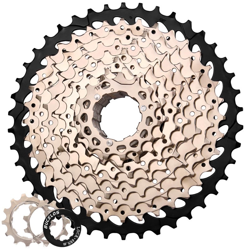 BUCKLOS 8/9/10/11/12 Speed Cassette Ultra-Light 11-25/28/32/34/36/40/42/46/50/52T Bike Cassette Fit Mountain Bike/Road Bike/XC/DH/AM,Compatible with Shimano Sram HG Hub Driverâ€¦ - Image 1