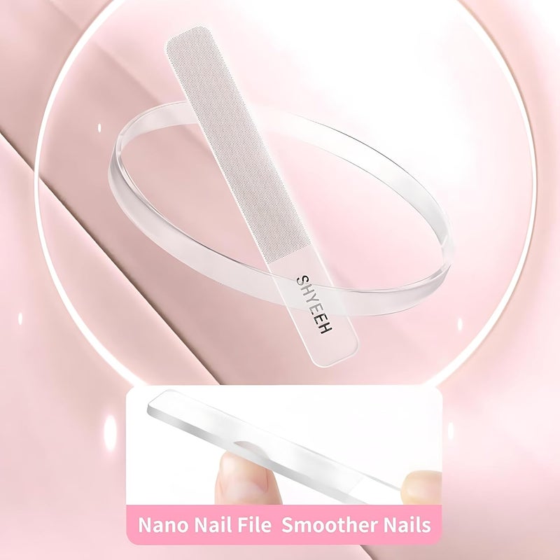 YOMITH Manicure Set, Nail Clippers Set, High-Carbon Steel Nail Care Kit, Portable Travel Mini Nail Cutter Kit with Leather Bag, Nail Grooming Kit with Earpick Set for Men Women (PINK, 10 Pcs Set) - Image 4