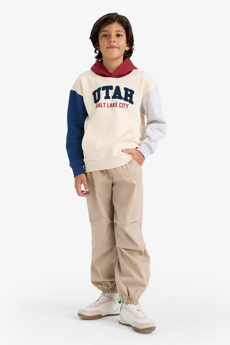 ديفاكتو سويت شيرت بغطاء رأس بأكمام طويلة وقصة واسعة للأولاد - Image 2