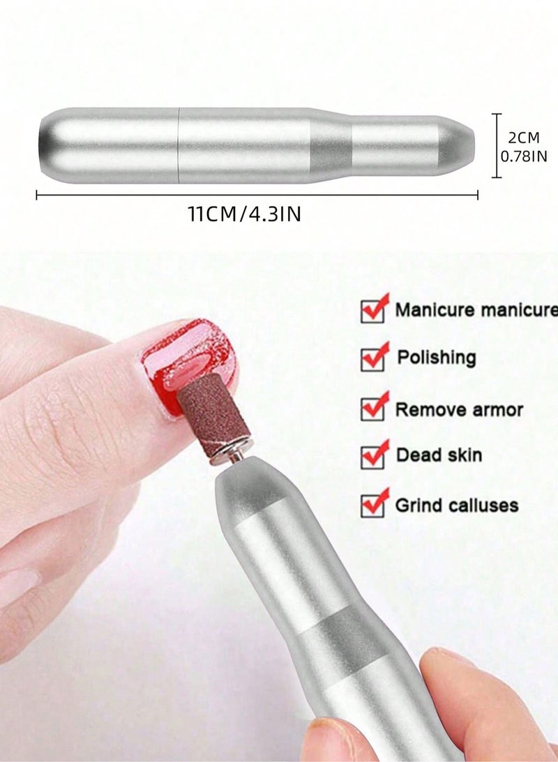 ريمي بيلا ماكينة حفر أظافر كهربائية قابلة لإعادة الشحن عبر USB، أداة طلاء أظافر محمولة على شكل قلم منخفض الضوضاء. - Image 3