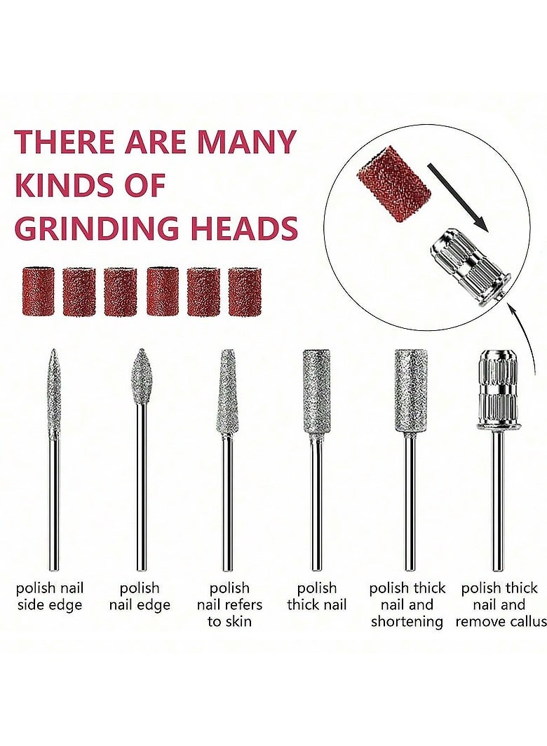 ريمي بيلا ماكينة حفر أظافر كهربائية قابلة لإعادة الشحن عبر USB، أداة طلاء أظافر محمولة على شكل قلم منخفض الضوضاء. - Image 4