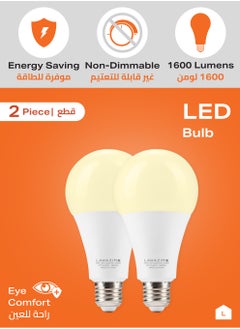 LAWAZIM 20W LED Bulb A80 E27 -2 Piece 3000K Warm White- Energy Saving 105W Equivalent Non-Dimmable Lightbulbs with 1600 Lumens and a Lifespan of 15,000 Hours - for Home, Kitchen, and Bedroom Lighting  - Image 3