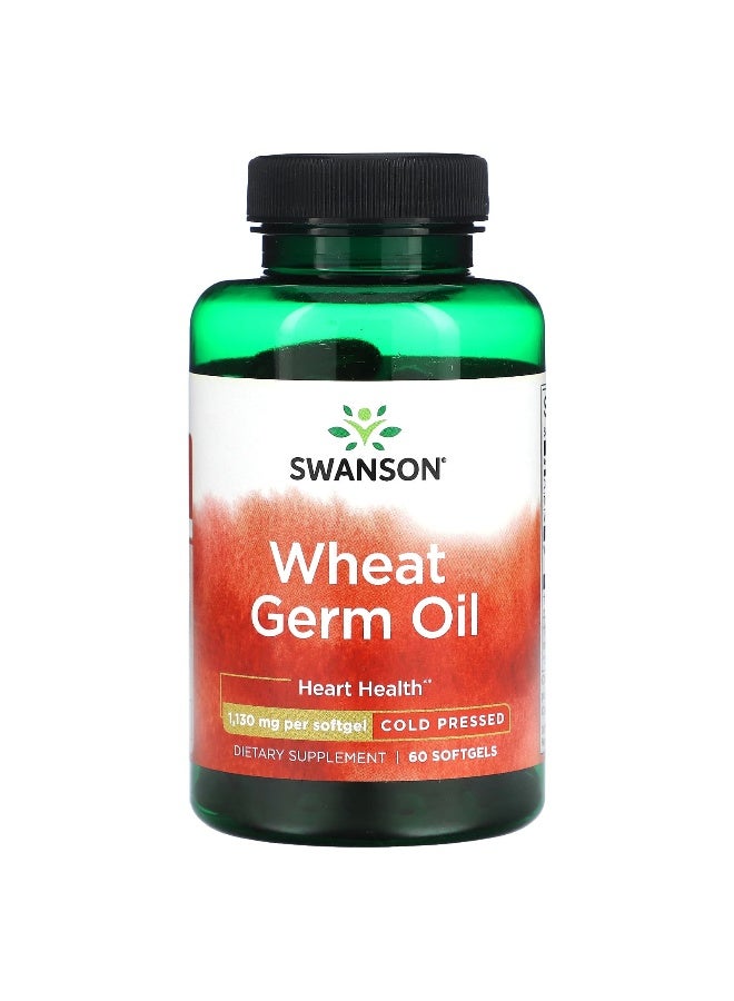 Swanson, Wheat Germ Oil, 1,130 mg, 60 Softgels - Image 1