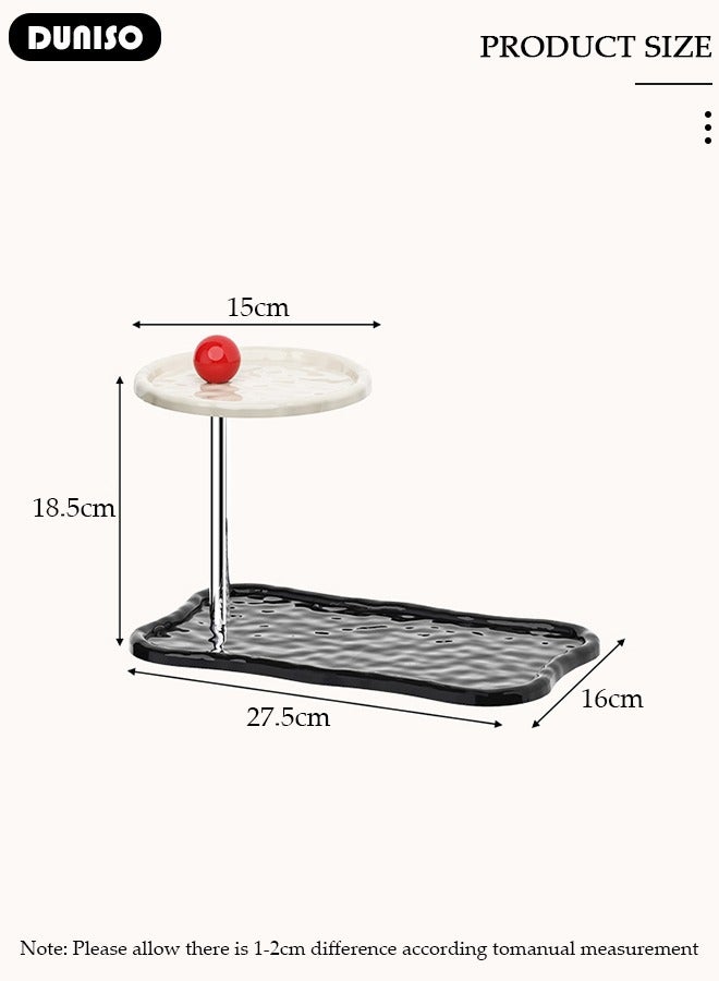 DUNISO 2-Tier Multifunction Countertop Organizer,Makeup Organizer for Cosmetics Perfume Vanity Skincare Organizer for Bedroom,Key storage Organizer For Entrance,Corner Bathroom Counter Organizer,Home decoration tray - Image 2