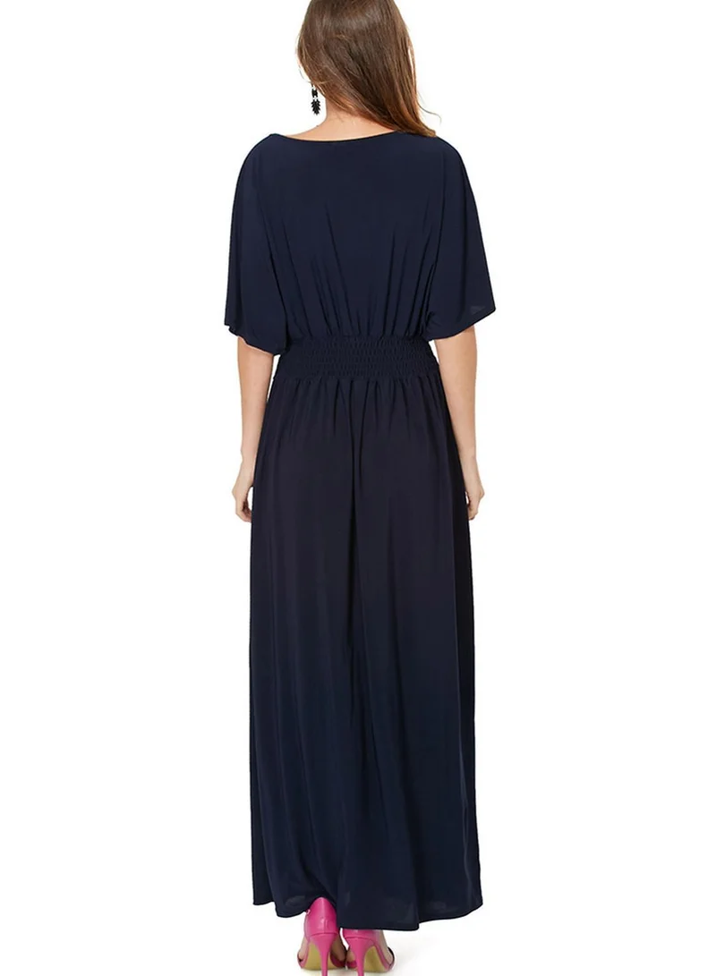 Jana Imaan Shirred Waist Split Sleeve Dress