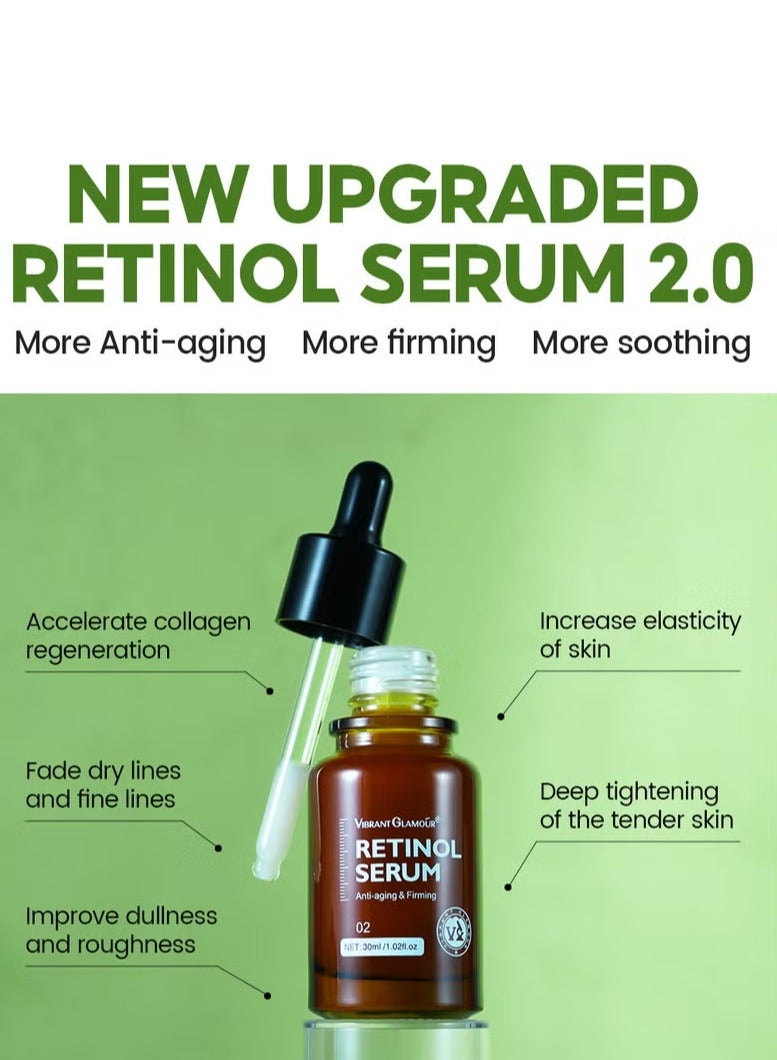Vibrant Glamour Retinol Face Serum Anti-Aging Firming Moisturizing Fade Fine Lines Deep Care Essence 30Ml - Image 4