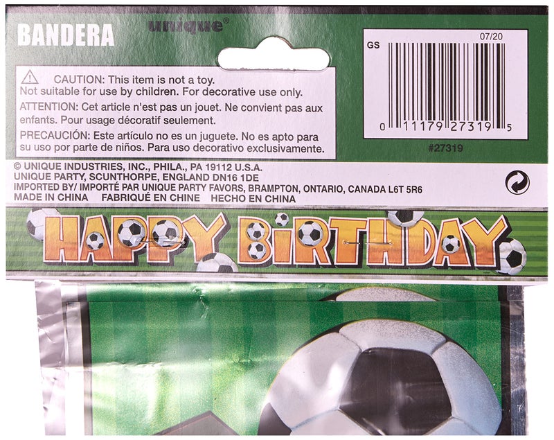 Unique Foil 3D Soccer Banner - 12 ft (1 Count) - Multicolor Foil Party Decor - Ultimate Sports Celebration Accessory - Image 4