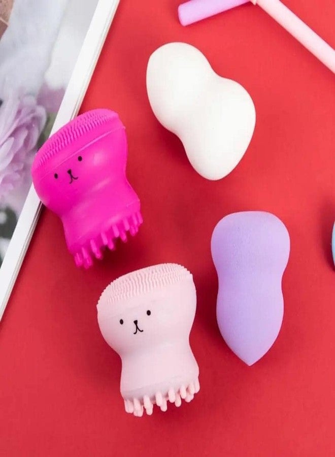 Ruby Face Rubyface Octopus Silicone Facial Cleansing Brush 1 Pcs, Makeup Sponge 1 Pcs,Facial Scrubber for Deep Cleaning,Exfoliating,Makeup Remover,Massage Multicolour - Image 3