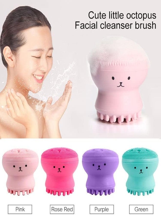 Ruby Face Rubyface Octopus Silicone Facial Cleansing Brush 1 Pcs, Makeup Sponge 1 Pcs,Facial Scrubber for Deep Cleaning,Exfoliating,Makeup Remover,Massage Multicolour - Image 4