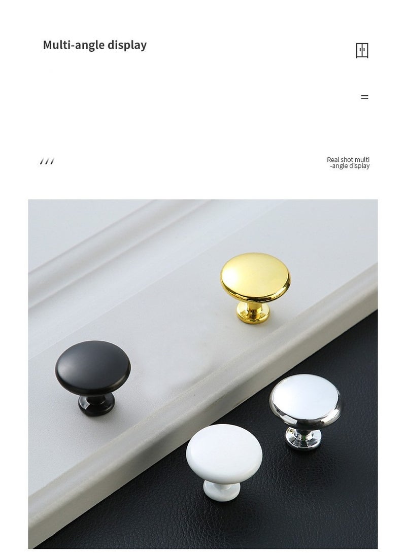 RTYY - 6 Pack Gold Cabinet Knobs, Gold Aluminum Alloy Dresser Knobs Drawer Pulls and Knobs Furniture Hardware Modern Round Knobs Gold Knobs Kitchen Cabinet Door Knob for Drawer, Cupboard, Wardrobe and Furniture Decoration(25mm) - Image 1