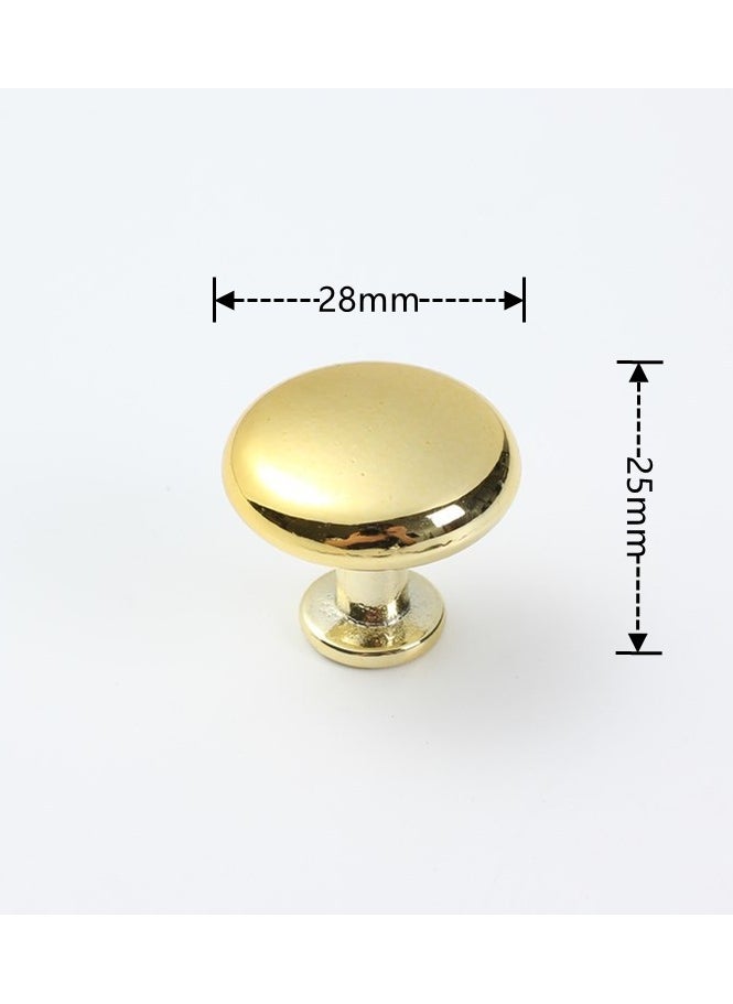 RTYY - 6 Pack Gold Cabinet Knobs, Gold Aluminum Alloy Dresser Knobs Drawer Pulls and Knobs Furniture Hardware Modern Round Knobs Gold Knobs Kitchen Cabinet Door Knob for Drawer, Cupboard, Wardrobe and Furniture Decoration(25mm) - Image 1