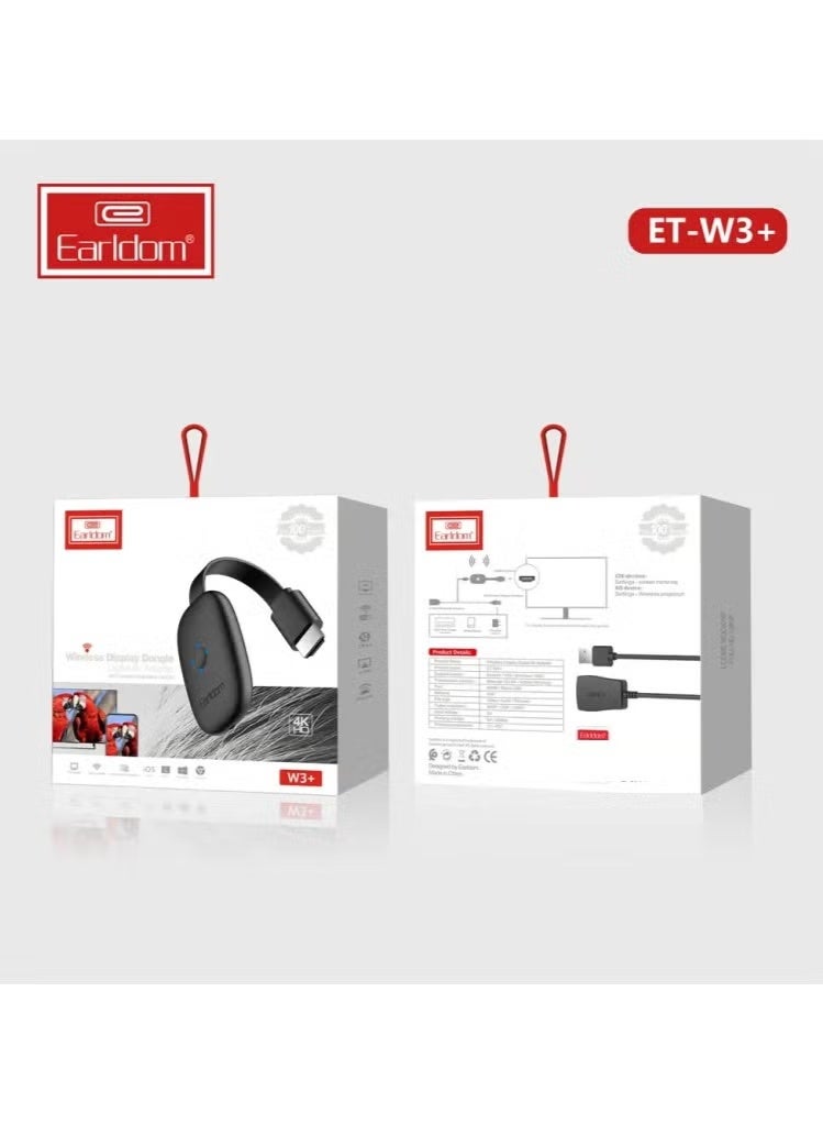 Earldom Earldom W3+ Wireless Display Dongle HDMI AV Adapter for Android, iOS & Windows | Screen Mirroring for Smart TVs, Projectors & Monitors | Plug & Play Wireless HDMI Streaming Device | Portable, Easy Setup for Home, Office & Presentations - Image 5