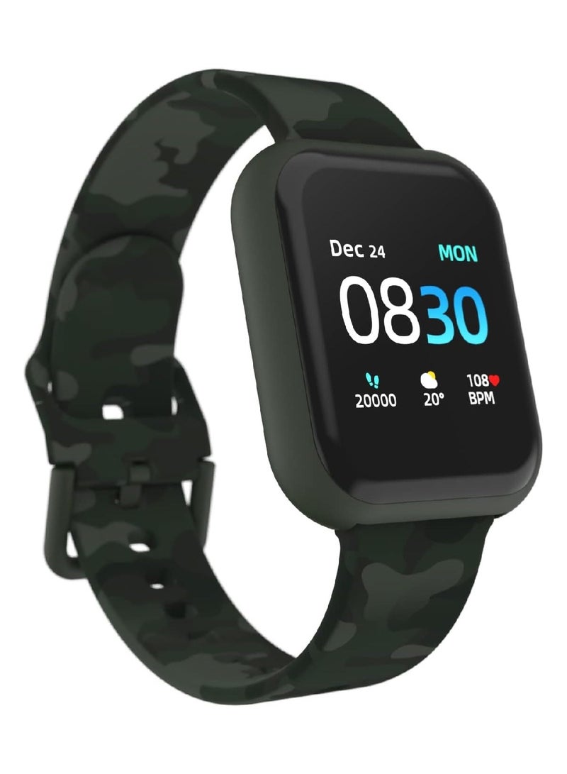 iTouch Unisex Interactive Air 3 Watch Green/Green Camo with Silicone Strap, 500006E4-X53 - Image 2
