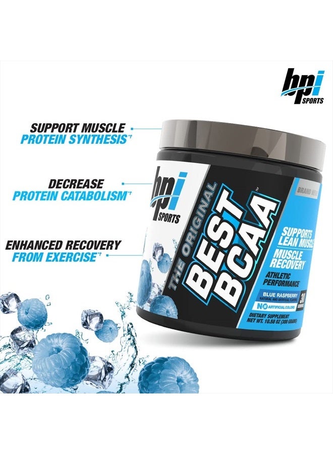 BPI SPORTS BEST BCAA - BCAA Powder Post Workout Sports Drink with Branched Chain Amino Acids for Hydration & Recovery, for Men & Women - Blue Raspberry - 30 Servings - Image 2