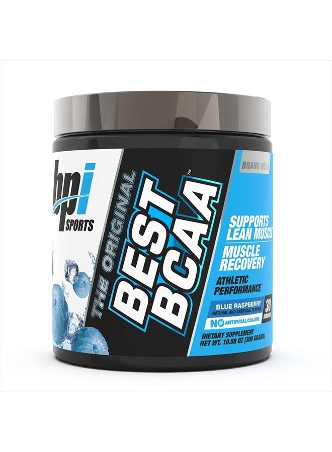 BPI SPORTS BEST BCAA - BCAA Powder Post Workout Sports Drink with Branched Chain Amino Acids for Hydration & Recovery, for Men & Women - Blue Raspberry - 30 Servings - Image 1