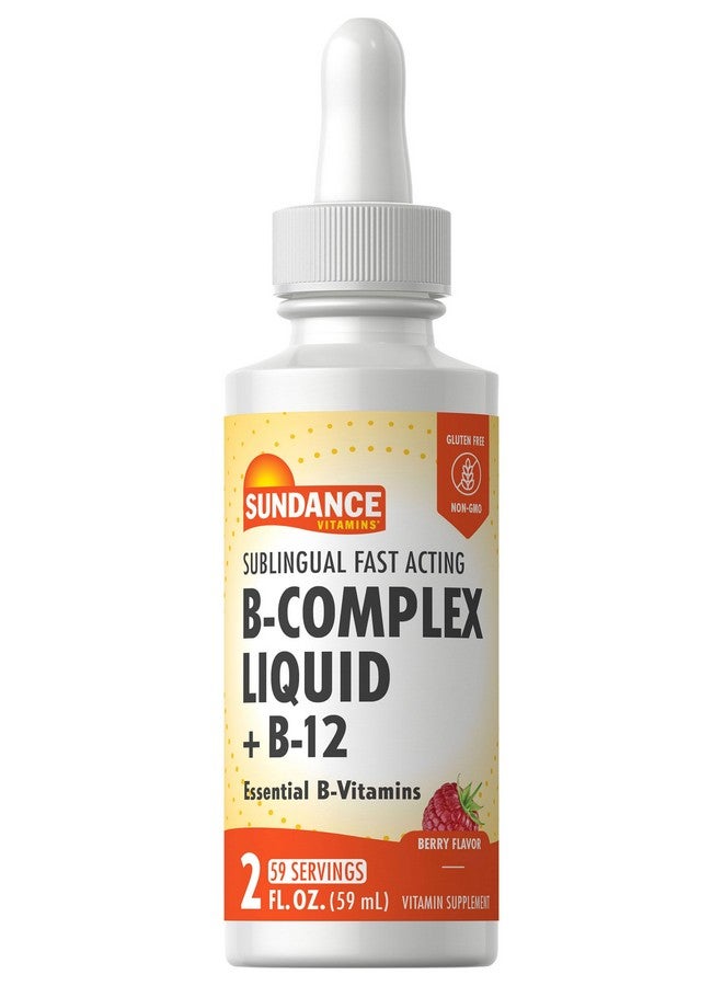 Sundance Sublingual Vitamin B Complex | 2 Fluid Ounces | with B-12 | Berry Flavor | Vegetarian, Non-GMO, and Gluten Free Supplement - Image 1