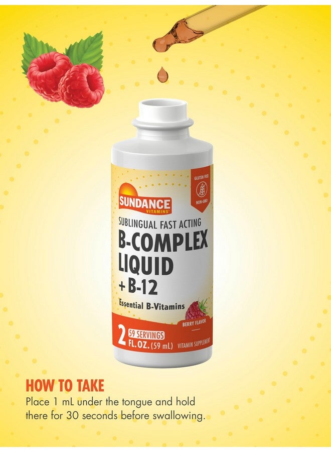 Sundance Sublingual Vitamin B Complex | 2 Fluid Ounces | with B-12 | Berry Flavor | Vegetarian, Non-GMO, and Gluten Free Supplement - Image 3