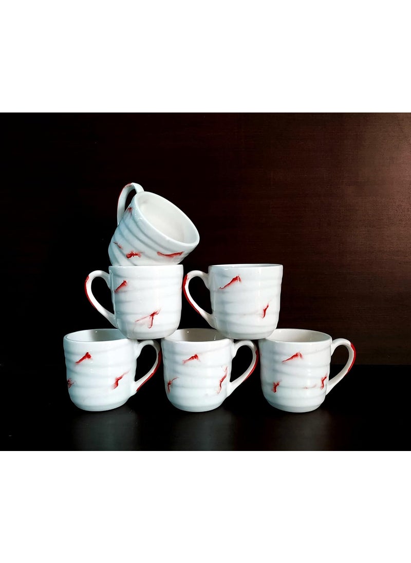 MOODY PANDA - MOODY PANDA Cloud Waves Series Set of 6 Cups Cups Set of 6 Tea Cups Ceramic 150 ml - Image 1