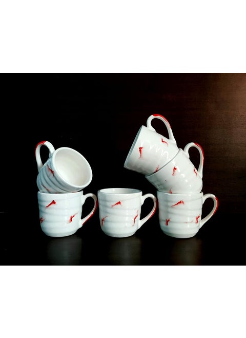 MOODY PANDA Cloud Waves Series Set of 6 Cups Cups Set of 6 Tea Cups Ceramic 150 ml
