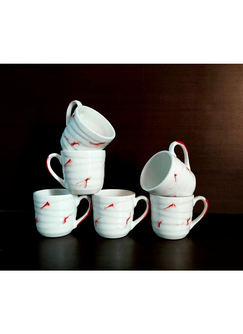 MOODY PANDA - MOODY PANDA Cloud Waves Series Set of 6 Cups Cups Set of 6 Tea Cups Ceramic 150 ml - Image 1