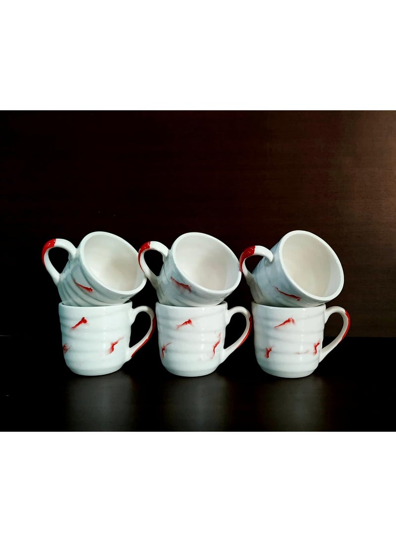 MOODY PANDA - MOODY PANDA Cloud Waves Series Set of 6 Cups Cups Set of 6 Tea Cups Ceramic 150 ml - Image 1