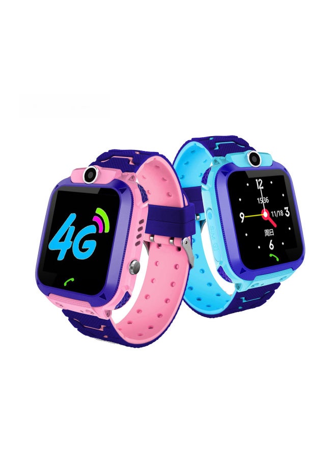 Generic - 4G Multilingual Q12B Photographic Waterproof Video Q19 Call Children GPS Smart Location Phone Watch-Color:G2_S Support Card Music 8 Game Blue - Image 1
