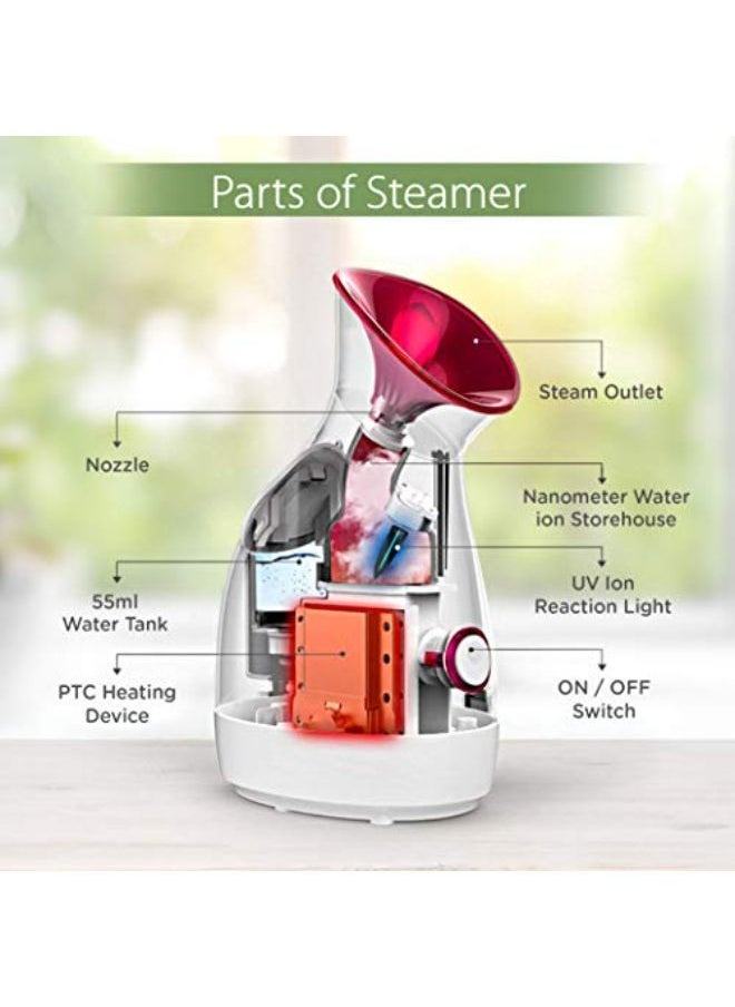 HealthSense - Nano-Cure Fs 550 Facial Iconic Cleanser With Nano-Ionic Technology, Steam Breath Machine For Adults / Kids, Best For Men/Women Beauty Spa At Home, Salon With 1 Year Warranty - Image 1
