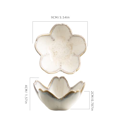 zerokyclan Decorative Flower Ring Dish - Small Ceramic Tray for Trinkets & Keys, Vintage Floral Sculpture Home Decor Accent for Bedside, Bathroom, Office (grey) - Image 2