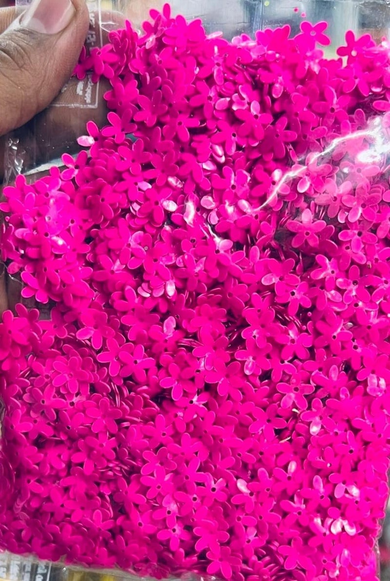 Sana Mega Mart Sequence/Lotus Flower Sequence for Jewellery Making/Bangles/Embroidery/Aari Work/Craft/Mixed Colour of 50gms  - Image 4