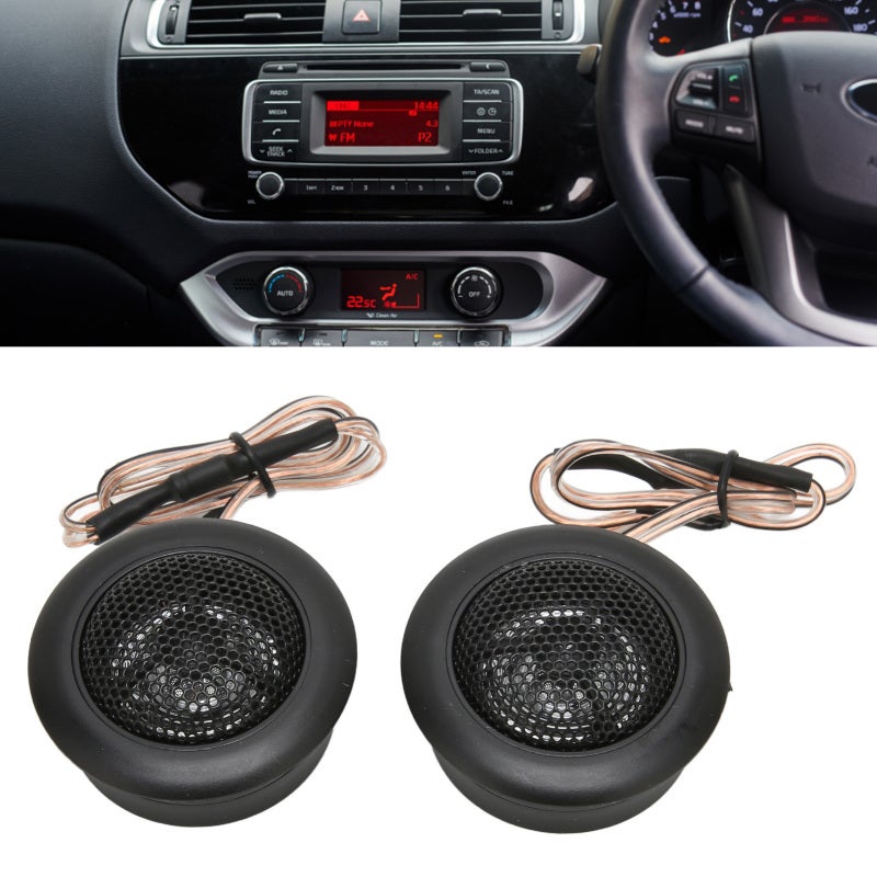 Car Dome Tweeter 2 Way System: High Sensitivity Audio - Premium ABS Material Shock Resistant Stereo Loudspeaker for Universal Car Sound System - Image 3