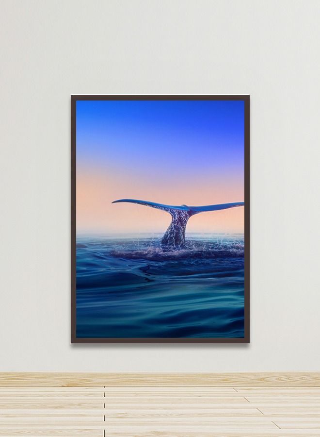 Marktna Canvas Wall Art For Wall Decoration, Nature Design, With A Hollow Brown Frame, Size 120x80 cm One Piece - Image 1