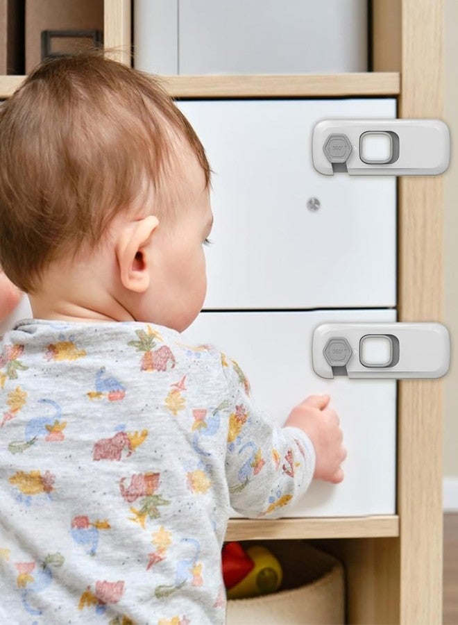 WebWares 6Pcs Drawer Lock, Fridge Locks Drawer Locker for Kids Refrigerator Locks Strong Backing Child Lock for Drawer, Cabinet, Fridge, Sliding Windows - Image 5