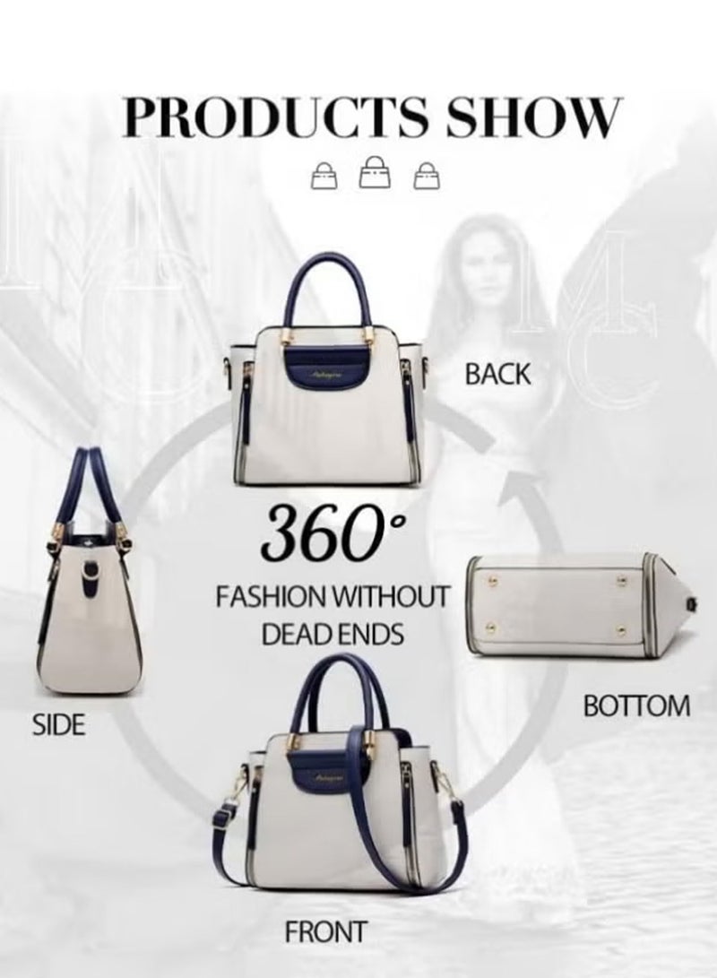pohojim Handbag Women Bag Versatile PU Leather Crossbody Bags Single Shoulder Bags Bag Handbag Tote Bags Clutch Bag,Women's Versatile Contrast Color Crossbody Bag - Image 2
