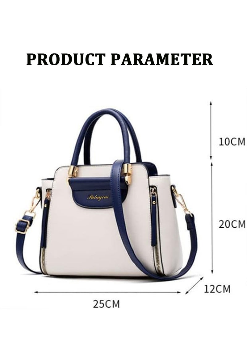 pohojim Handbag Women Bag Versatile PU Leather Crossbody Bags Single Shoulder Bags Bag Handbag Tote Bags Clutch Bag,Women's Versatile Contrast Color Crossbody Bag - Image 3