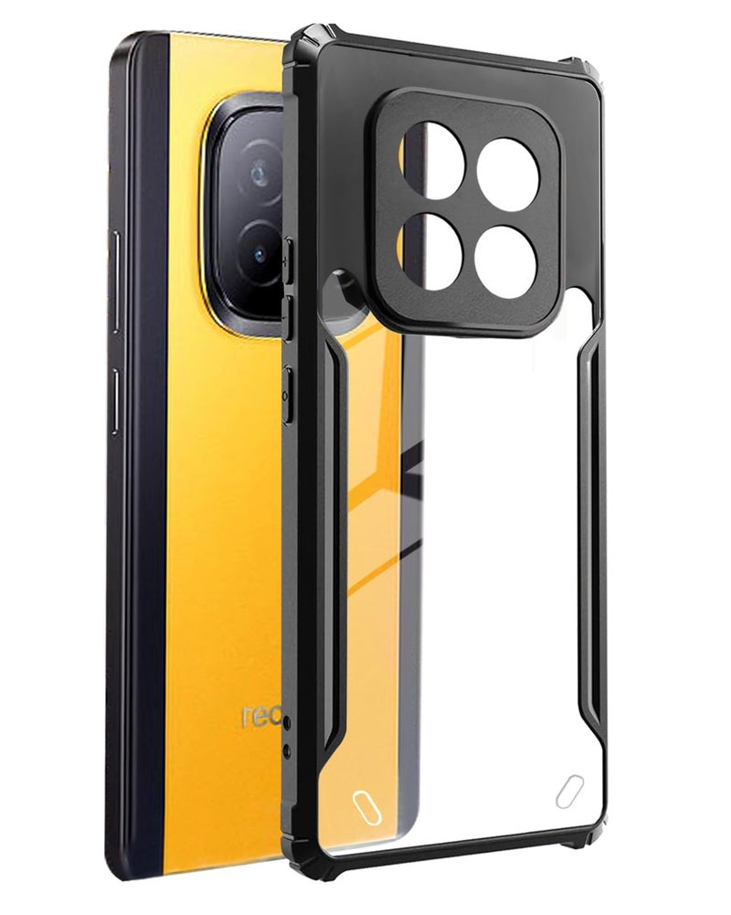 SPAZY CASE غطاء خلفي شفاف كريستالي صلب SPAZY CASE® لهاتف Realme Narzo 70 Turbo 5G | غطاء حماية مع حافة TPU، غطاء حماية من السقوط لهاتف Realme Narzo 70 Turbo 5G - Image 1